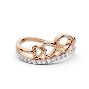 Trinity Heart Diamond Ring